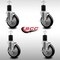 Service Caster 5'' SS Black Poly Swivel 1-3/4'' Expanding Stem Caster Set with Brake, 4PK SCC-SSEX20S514-PPUB-BLK-TLB-134-4 - alternate 2